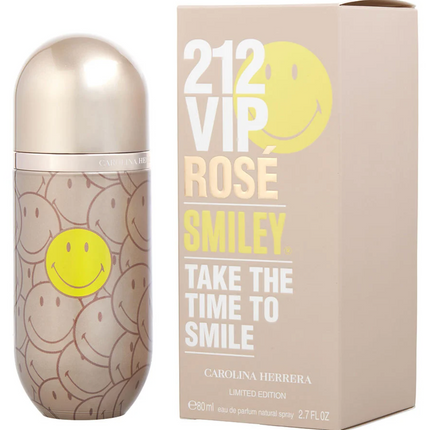 212 Vip Rose Smiley Tómese el tiempo para sonreír para mujer Eau De Parfum Spray